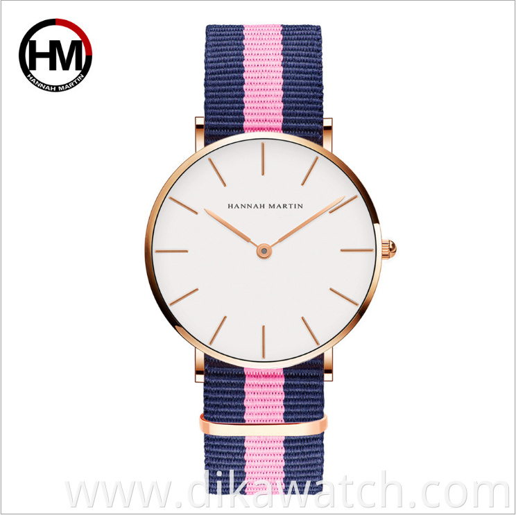 HM Japan Movement Men's Waterproof Business Casual Black Belt Watch wish quartz watch factory wholesale